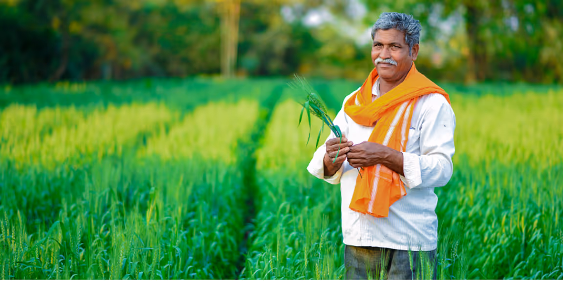 Farmer with Phone
